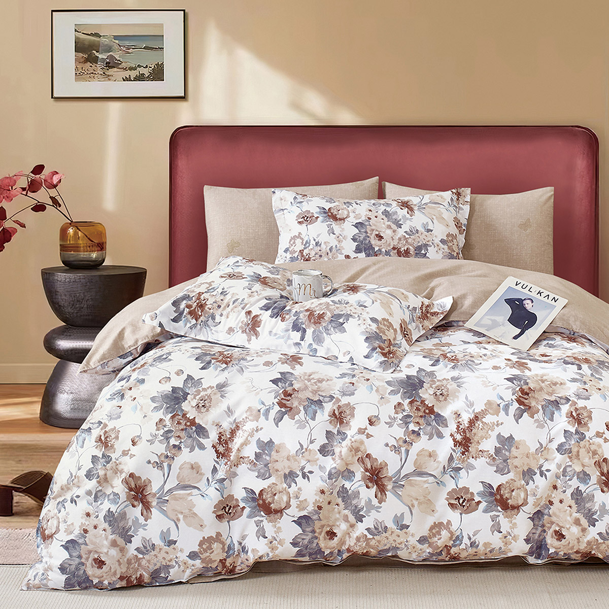Beauty Home Σετ σεντόνια υπέρδιπλα με λάστιχο Art 12603 Claudio 165x200+30 Μπεζ