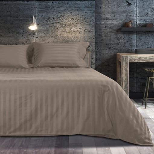 Beauty Home Σετ σεντόνια υπέρδιπλα με λάστιχο Art 1530 Stripe σε 7 αποχρώσεις 170x200+30